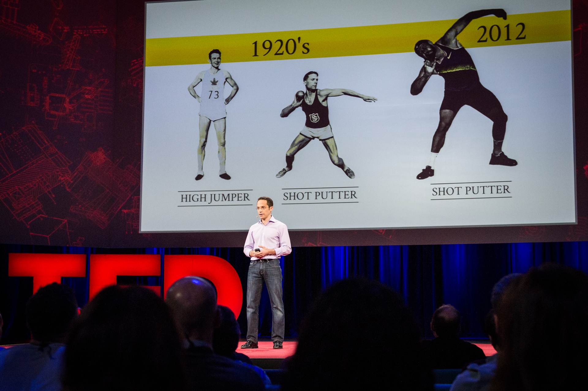 Speaker David Epstein created a truly stellar slide deck for his talk ...