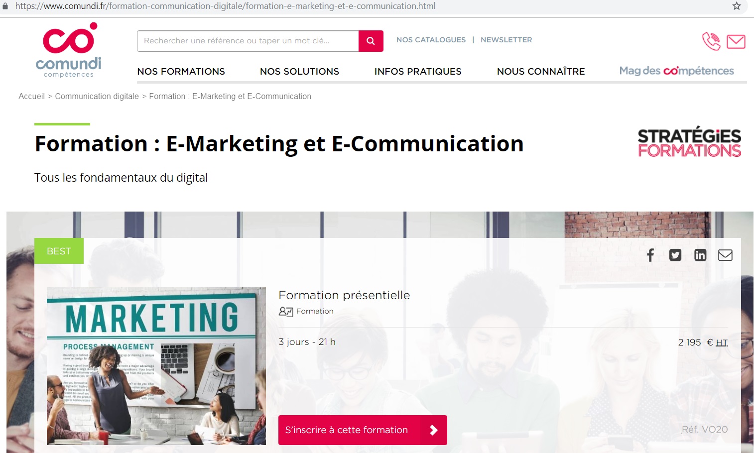 Conseil et formation en marketing digital pour Comundi / Stratégies