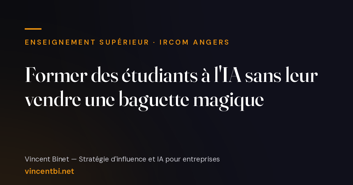 Visuel de couverture du cas client « Former des étudiants à l'IA sans leur vendre une baguette magique : le cas Ircom »