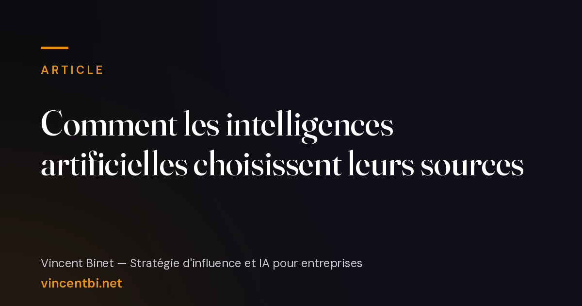 Visuel de couverture de la page « Comment les intelligences artificielles choisissent leurs sources »